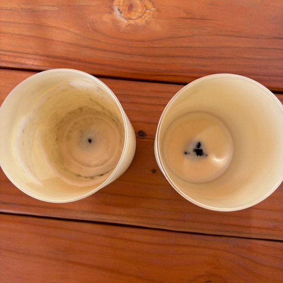 2 Empty Jenni Kayne Glass Candle Vessels in Cream, Basil and Brentwood Scents - Picture 7 of 9